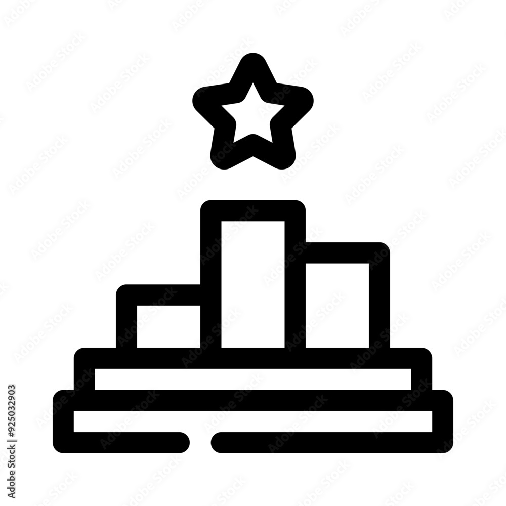 Podium line icon Podium line icon