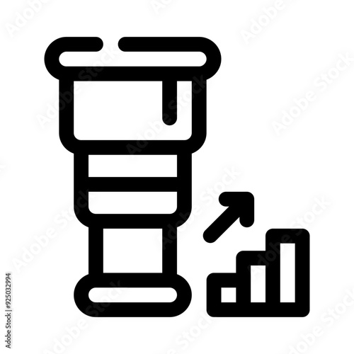Telescope line icon
