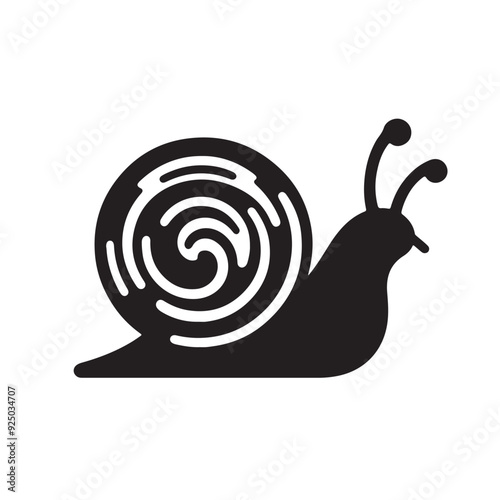 A snail silhouette vector art