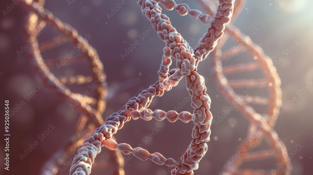 DNA Double Helix - Close Up 3D Rendering DNA Double Helix - Close Up 3D Rendering