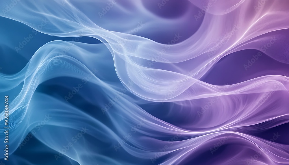 Soothing Abstract Background with Flowing Lines and Gradient of Cool Blues and Purples Soothing Abstract Background with Flowing Lines and Gradient of Cool Blues and Purples