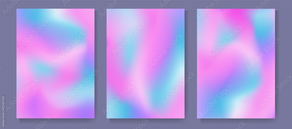 Blurred hologram gradient background for cover, poster, wallpaper, web design. vintage retro style 80s, 90s vibes lofi neon holographic background Blurred hologram gradient background for cover, poster, wallpaper, web design. vintage retro style 80s, 90s vibes lofi neon holographic background