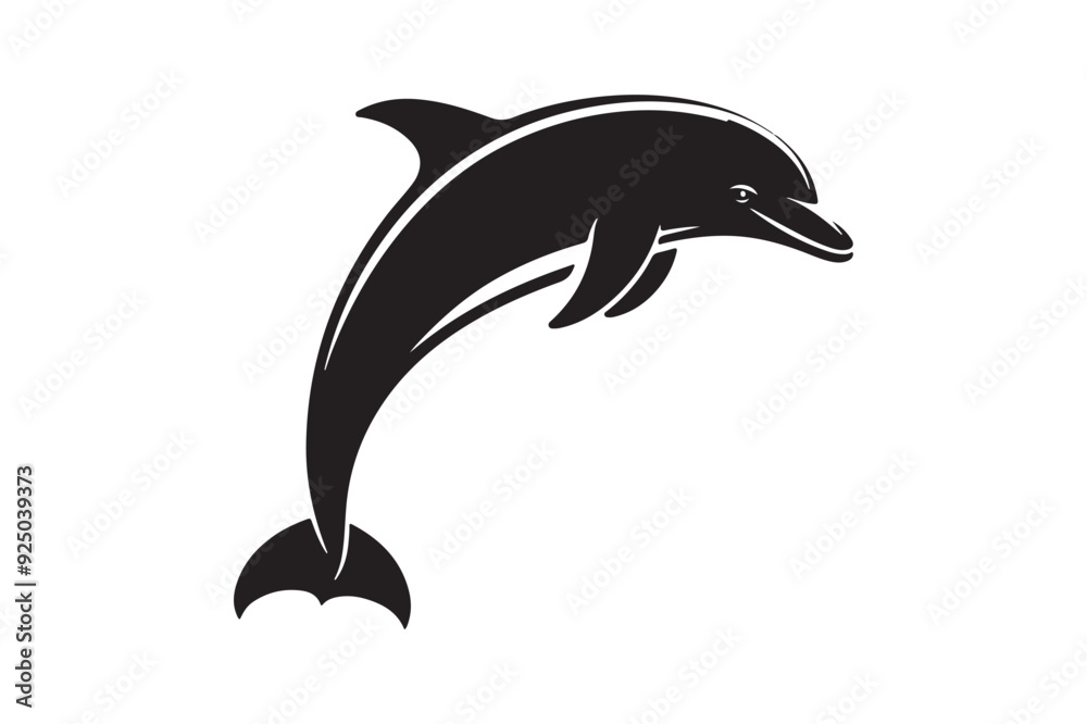 Dolphin silhouette vector illustration Dolphin silhouette vector illustration