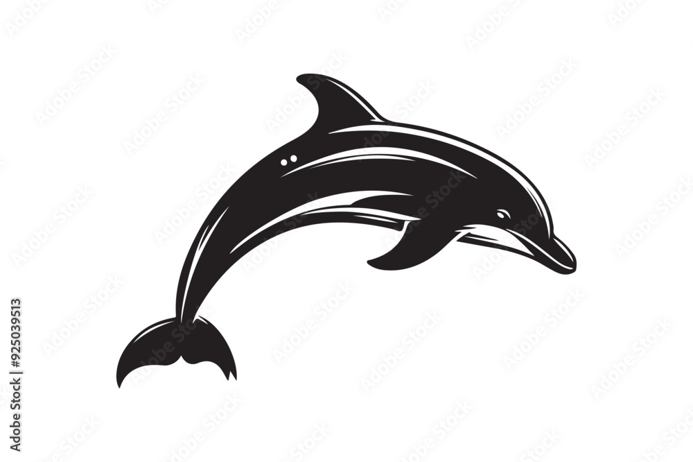 Obraz premium Dolphin silhouette vector illustration
