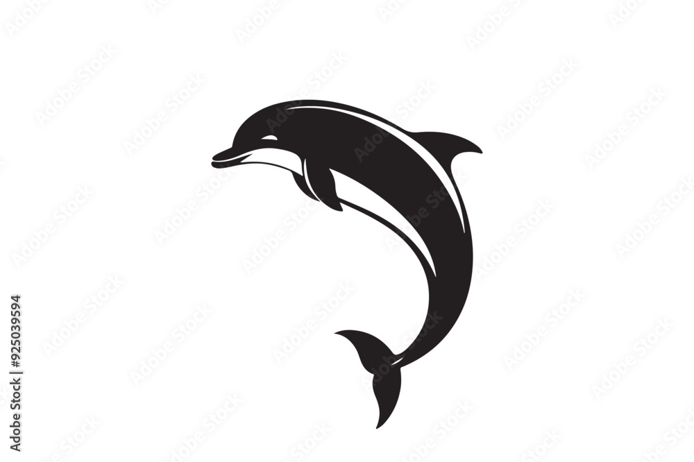 Dolphin silhouette vector illustration Dolphin silhouette vector illustration