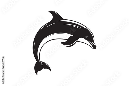 Dolphin silhouette vector illustration