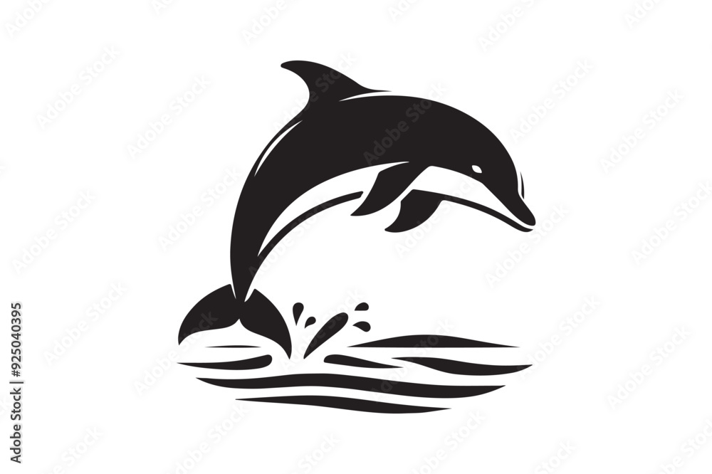 Dolphin silhouette vector illustration