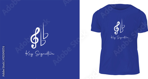 t shirt design, a musical icon Key Signature
