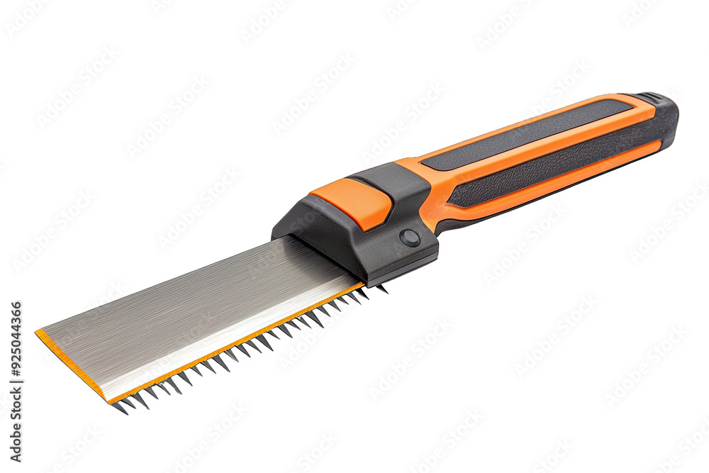 Hand saw with ergonomic handle isolated on white background Hand saw with ergonomic handle isolated on white background