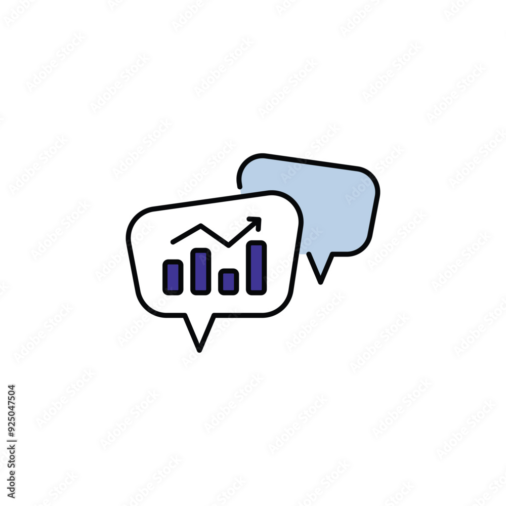 Analytical Chatting icon design with white background stock illustration Analytical Chatting icon design with white background stock illustration