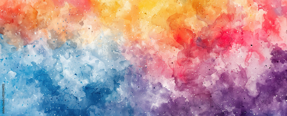Fototapeta premium Tranquil Watercolor Abstract Art with Vibrant Brush Strokes | Detailed Texture in Soft Tones for Artistic Designs