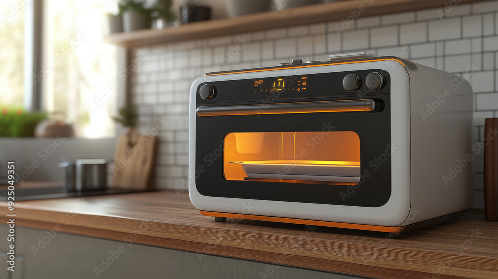 3D rendering of a smart oven being developed by a design team 3D rendering of a smart oven being developed by a design team
