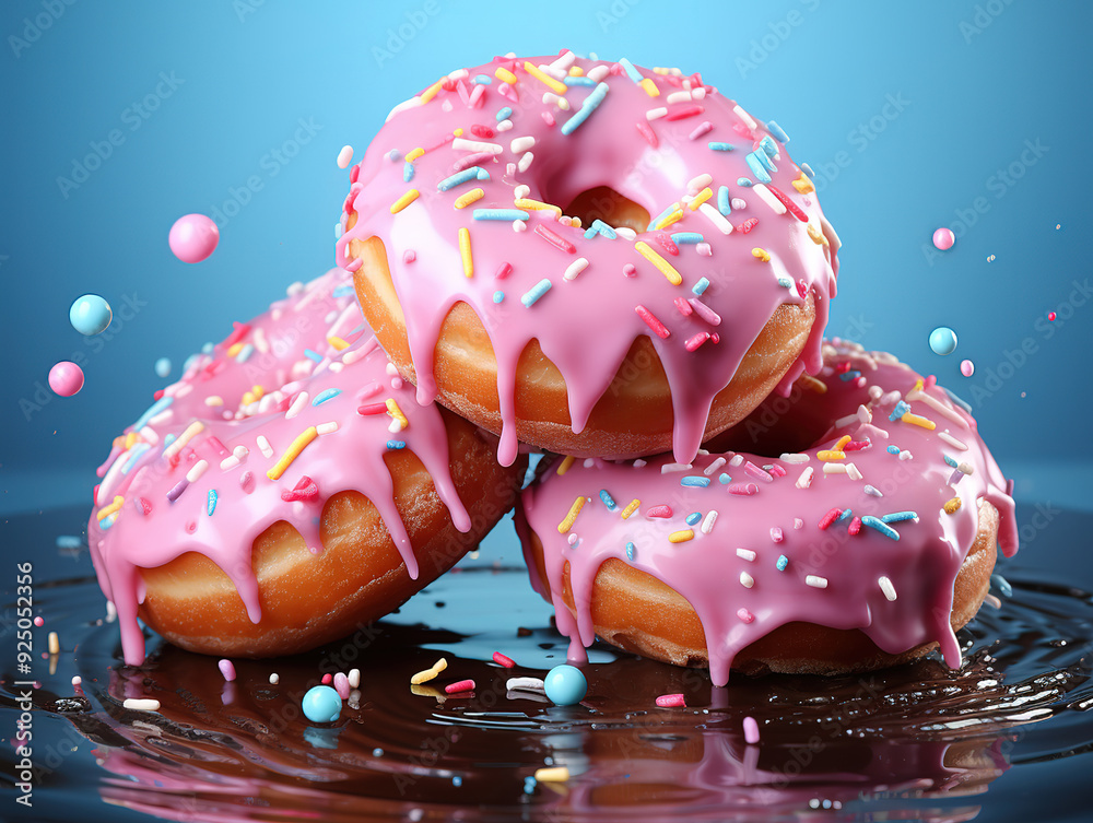 Delicious glazed doughnut Delicious glazed doughnut