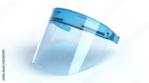 Protective Medical Face Shield on White Background for Safety and Health Care Concept