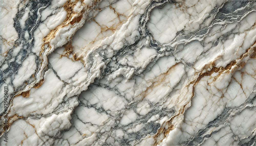 Fototapeta premium Elegant Marble Texture with Gold and Grey Veins in Natural Patterns