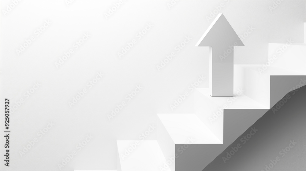 A single upward-pointing arrow on a white background, ideal for illustrating business growth, progress, and positive trends in financial contexts. A single upward-pointing arrow on a white background, ideal for illustrating business growth, progress, and positive trends in financial contexts.