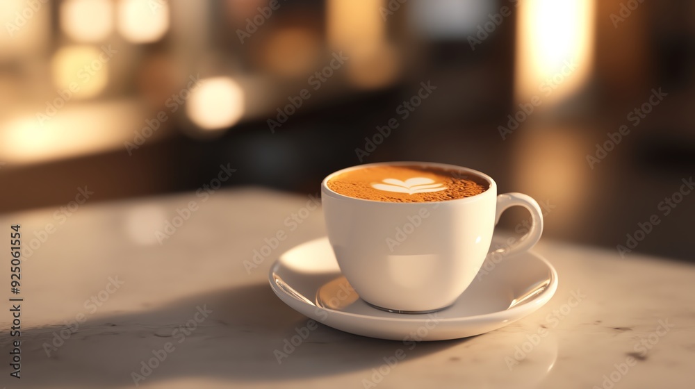 Steaming Espresso Shot in a Small Cup Capture a side view of an espresso cup on a saucer Steaming Espresso Shot in a Small Cup Capture a side view of an espresso cup on a saucer