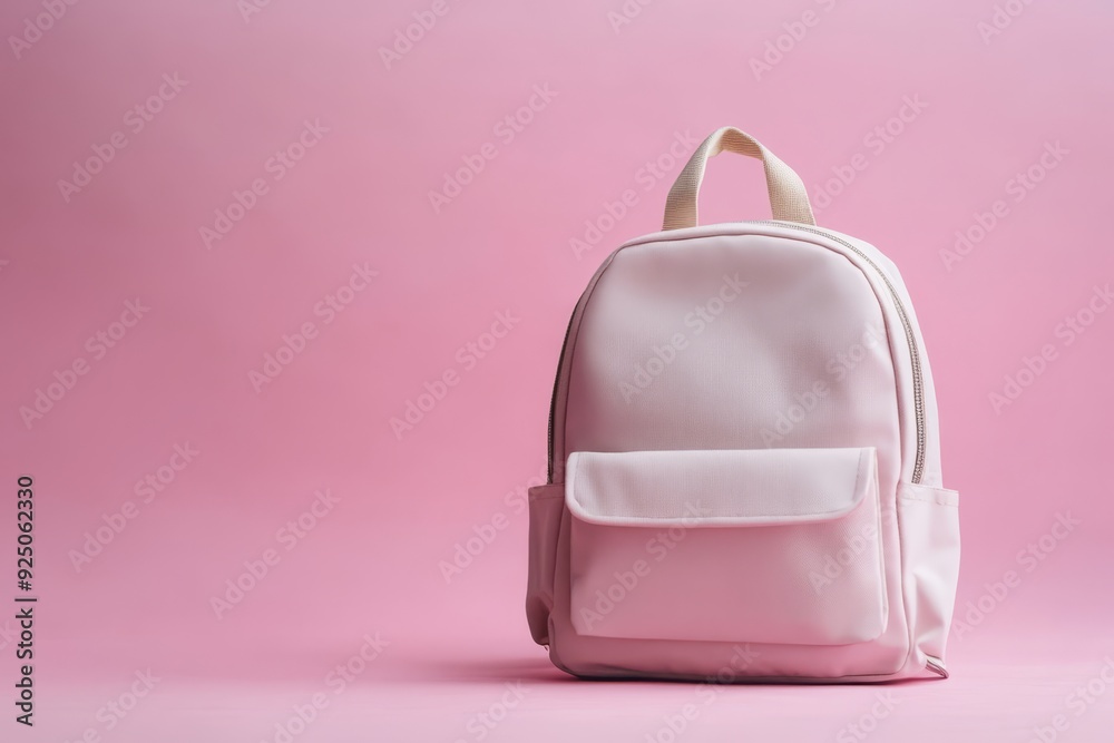 Back to school background with A classic school backpack in vibrant colors Back to school background with A classic school backpack in vibrant colors