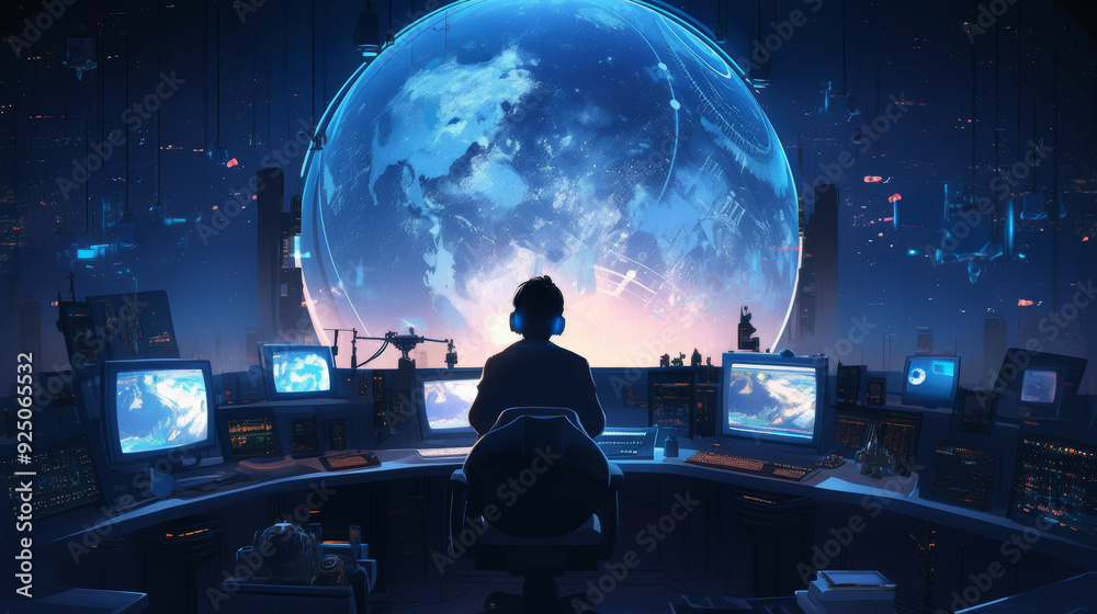 Astronomers observe the universe at the space station Astronomers observe the universe at the space station