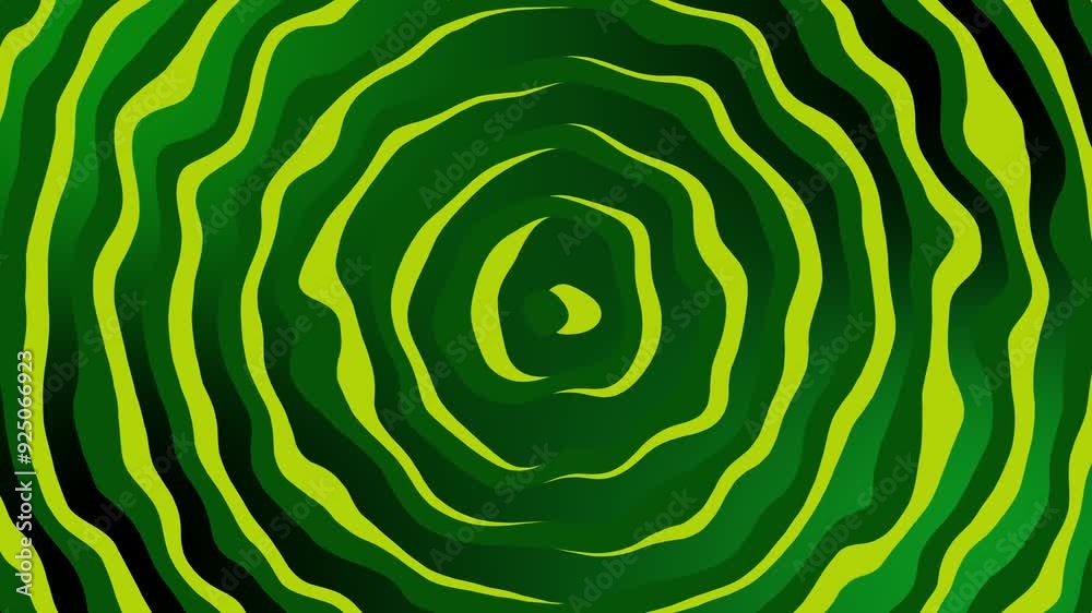 yellow and green circles forming an irregular abstract shape with a perfect looping feature, ideal for use as background and wallpaper. abstract looping background with yellow and green circle.