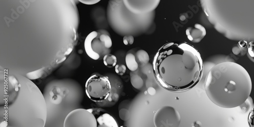 Highly magnified water droplets forming a delicate network.