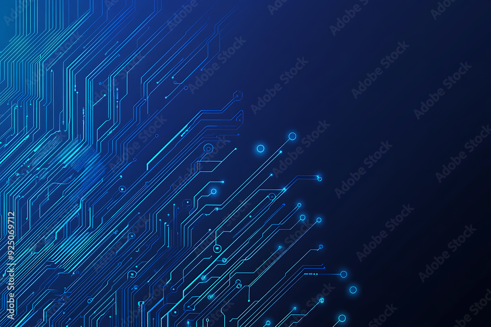 Futuristic vector illustration of a blue circuit board with intricate digital tech elements, perfect for advanced technology backgrounds. Futuristic vector illustration of a blue circuit board with intricate digital tech elements, perfect for advanced technology backgrounds.