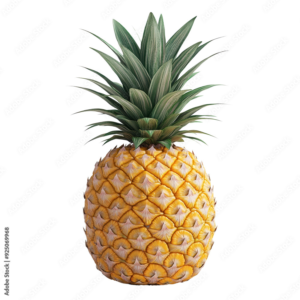 pineapple with green leaves. pineapple with green leaves.