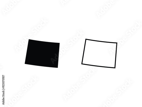 Colorado maps vector isolated on a transparent background 
