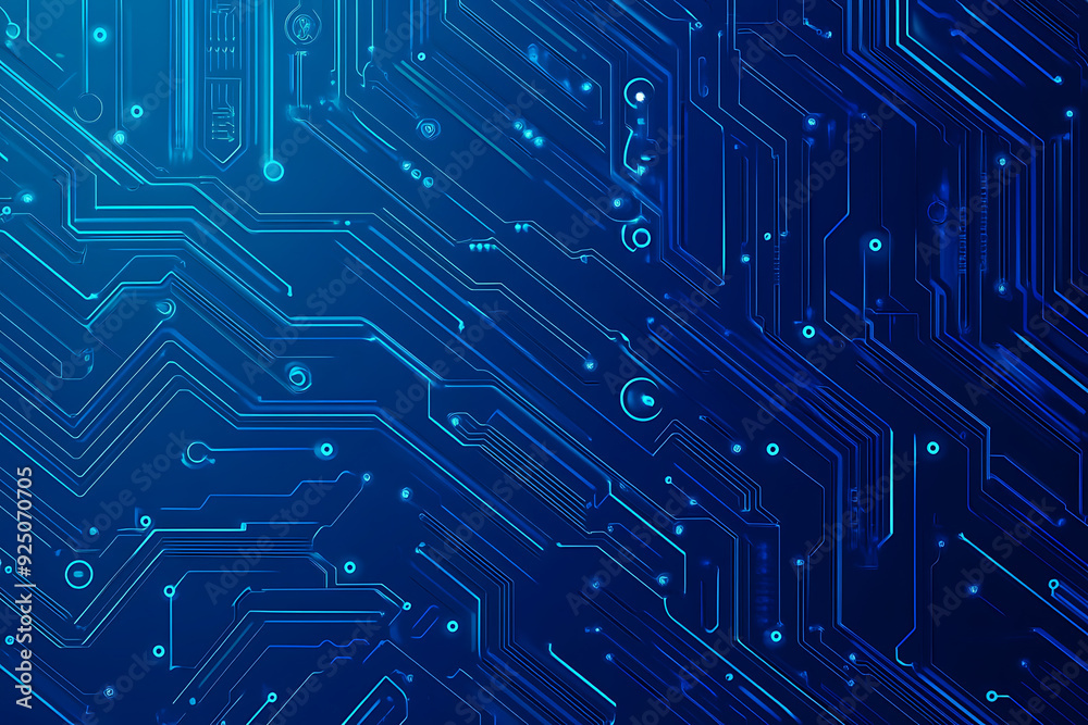 Futuristic vector illustration of a blue circuit board with intricate digital tech elements, perfect for advanced technology backgrounds. Futuristic vector illustration of a blue circuit board with intricate digital tech elements, perfect for advanced technology backgrounds.