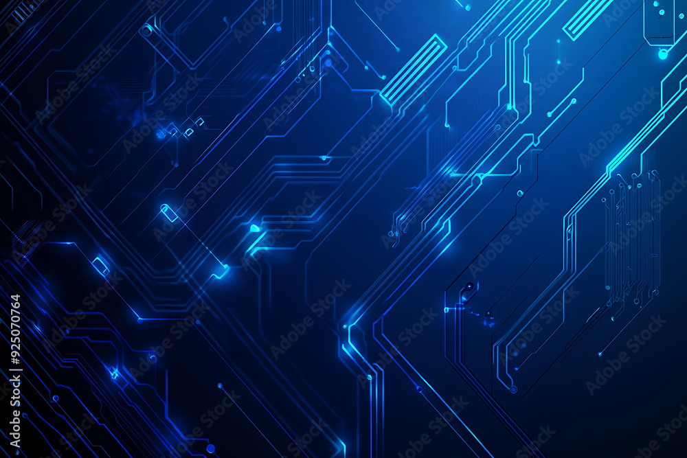 Futuristic vector illustration of a blue circuit board with intricate digital tech elements, perfect for advanced technology backgrounds. Futuristic vector illustration of a blue circuit board with intricate digital tech elements, perfect for advanced technology backgrounds.