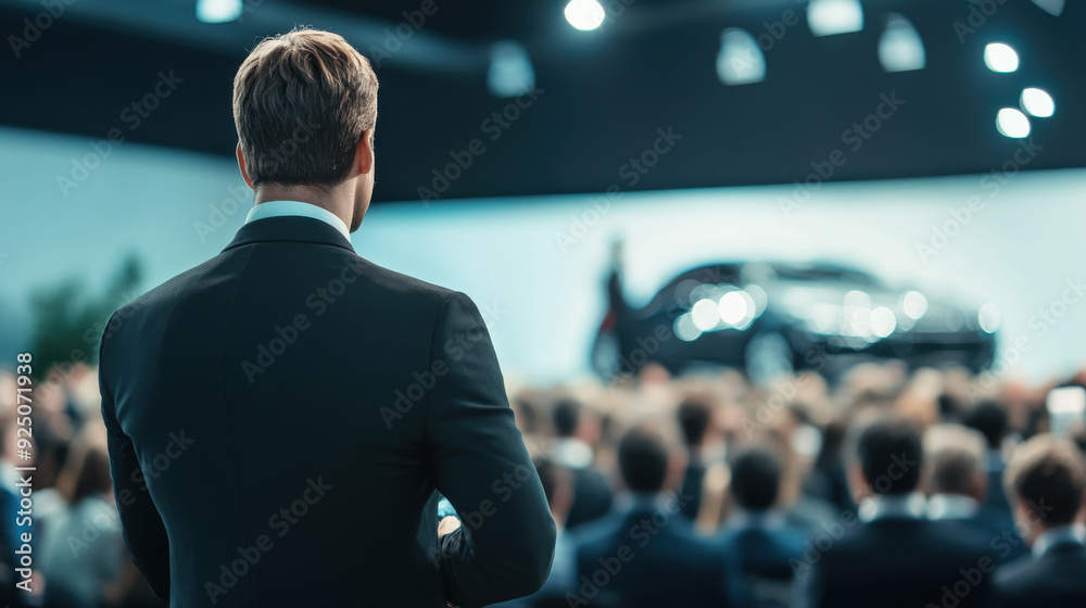 Automobile industry professionals attending a conference on innovation Automobile industry professionals attending a conference on innovation