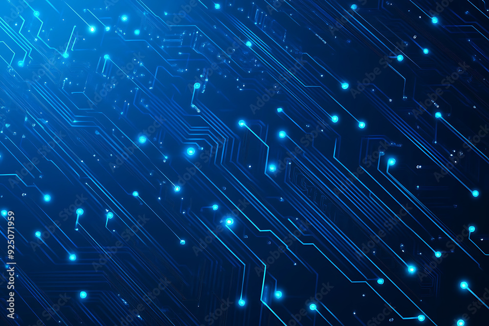 Futuristic vector illustration of a blue circuit board with intricate digital tech elements, perfect for advanced technology backgrounds. Futuristic vector illustration of a blue circuit board with intricate digital tech elements, perfect for advanced technology backgrounds.