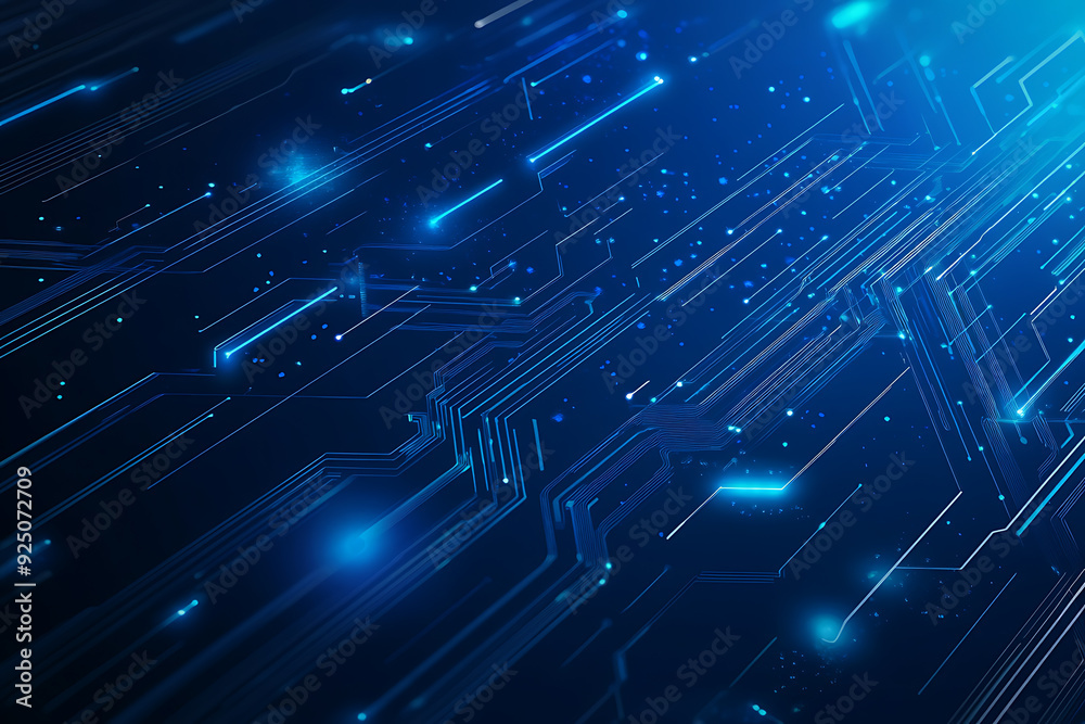 Futuristic vector illustration of a blue circuit board with intricate digital tech elements, perfect for advanced technology backgrounds. Futuristic vector illustration of a blue circuit board with intricate digital tech elements, perfect for advanced technology backgrounds.
