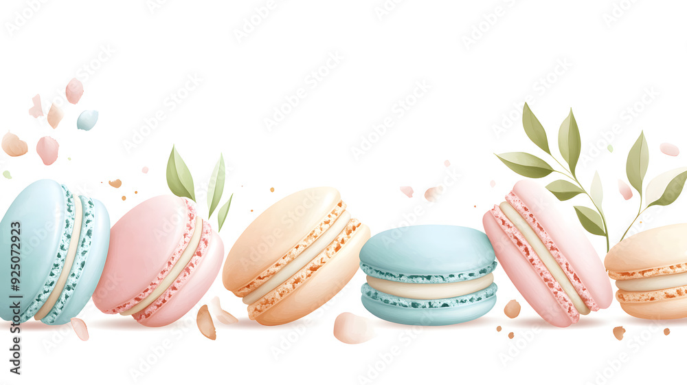 Macaron colorful and delicate sandwich cookies Macaron colorful and delicate sandwich cookies