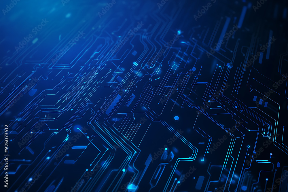 Futuristic vector illustration of a blue circuit board with intricate digital tech elements, perfect for advanced technology backgrounds. Futuristic vector illustration of a blue circuit board with intricate digital tech elements, perfect for advanced technology backgrounds.