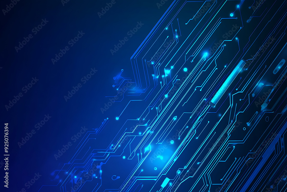 Futuristic vector illustration of a blue circuit board with intricate digital tech elements, perfect for advanced technology backgrounds. Futuristic vector illustration of a blue circuit board with intricate digital tech elements, perfect for advanced technology backgrounds.