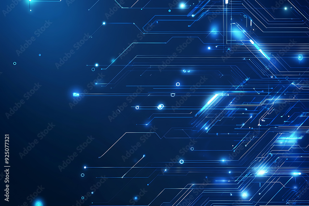 Futuristic vector illustration of a blue circuit board with intricate digital tech elements, perfect for advanced technology backgrounds. Futuristic vector illustration of a blue circuit board with intricate digital tech elements, perfect for advanced technology backgrounds.