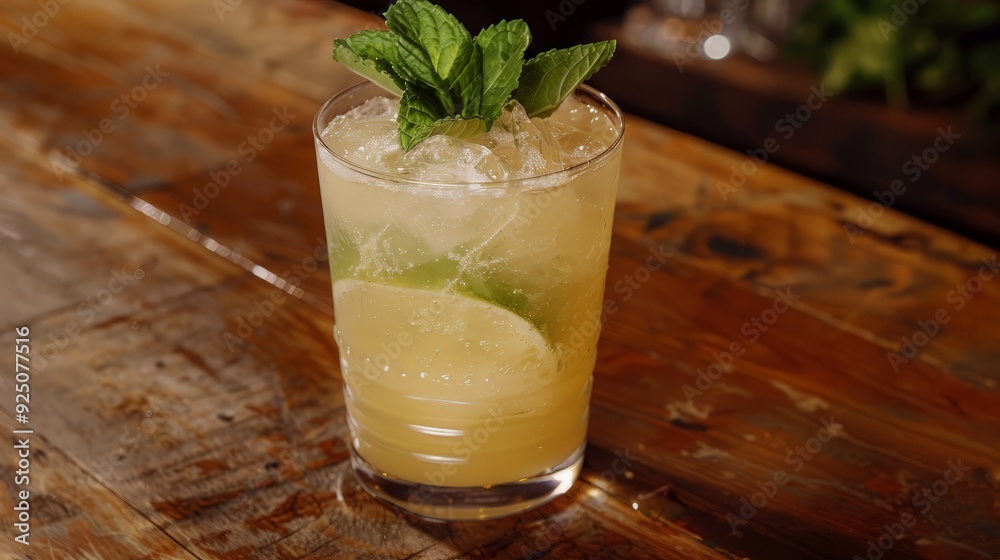 Refreshing Cocktail with Mint and Lime Refreshing Cocktail with Mint and Lime