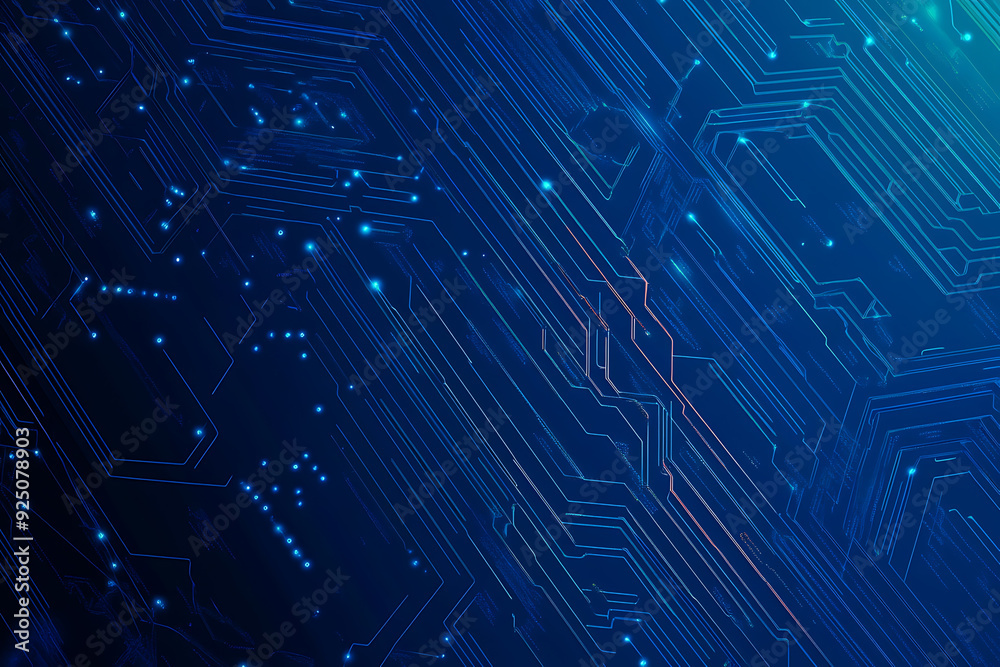 Futuristic vector illustration of a blue circuit board with intricate digital tech elements, perfect for advanced technology backgrounds. Futuristic vector illustration of a blue circuit board with intricate digital tech elements, perfect for advanced technology backgrounds.