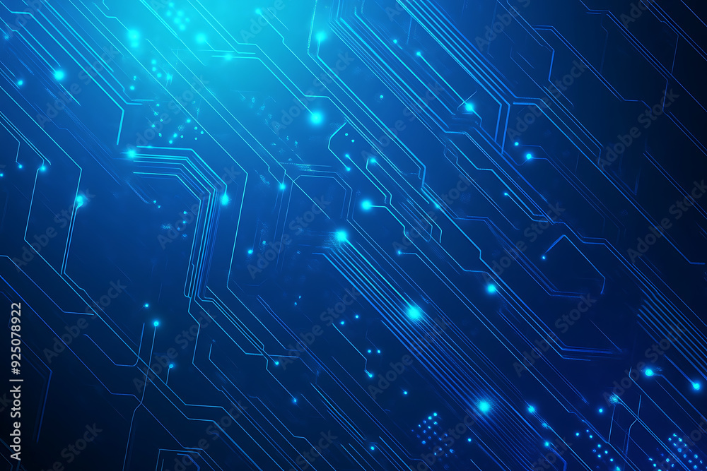 Futuristic vector illustration of a blue circuit board with intricate digital tech elements, perfect for advanced technology backgrounds. Futuristic vector illustration of a blue circuit board with intricate digital tech elements, perfect for advanced technology backgrounds.