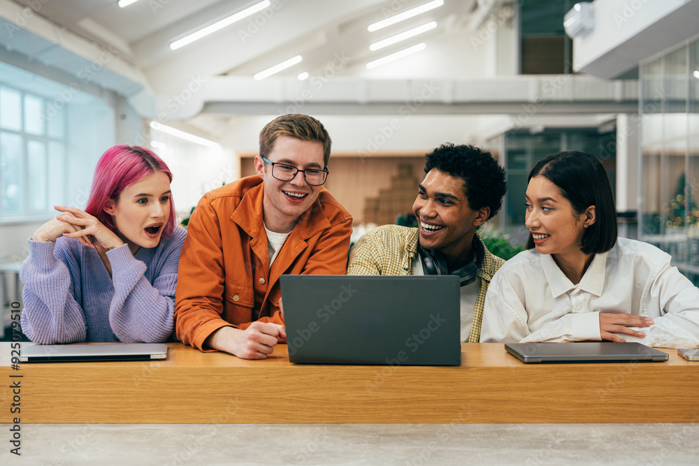 Obraz premium young programmers working on a new project for a start up business.