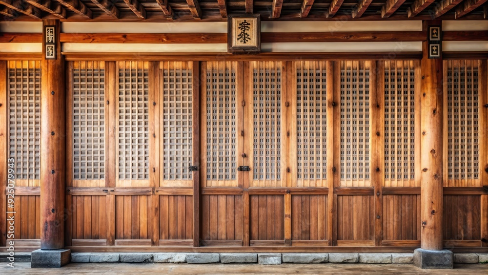 Handwriting in Korean calligraphy on a traditional wooden wall, Korean, calligraphy, handwriting, wall, traditional, culture, house Handwriting in Korean calligraphy on a traditional wooden wall, Korean, calligraphy, handwriting, wall, traditional, culture, house