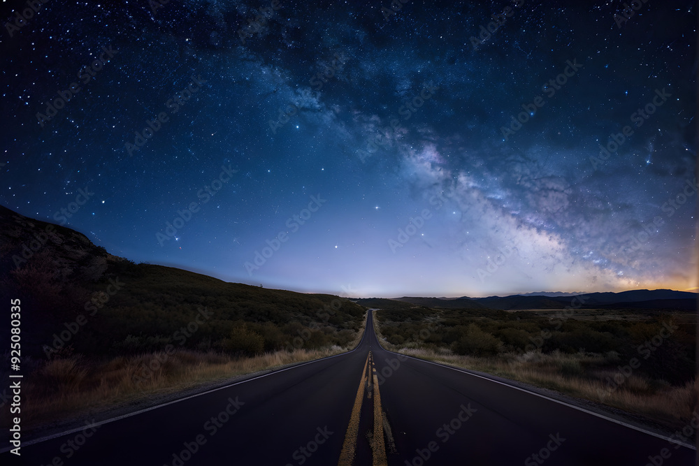 Fototapeta premium clear Starry night with the Milky Way Galaxy