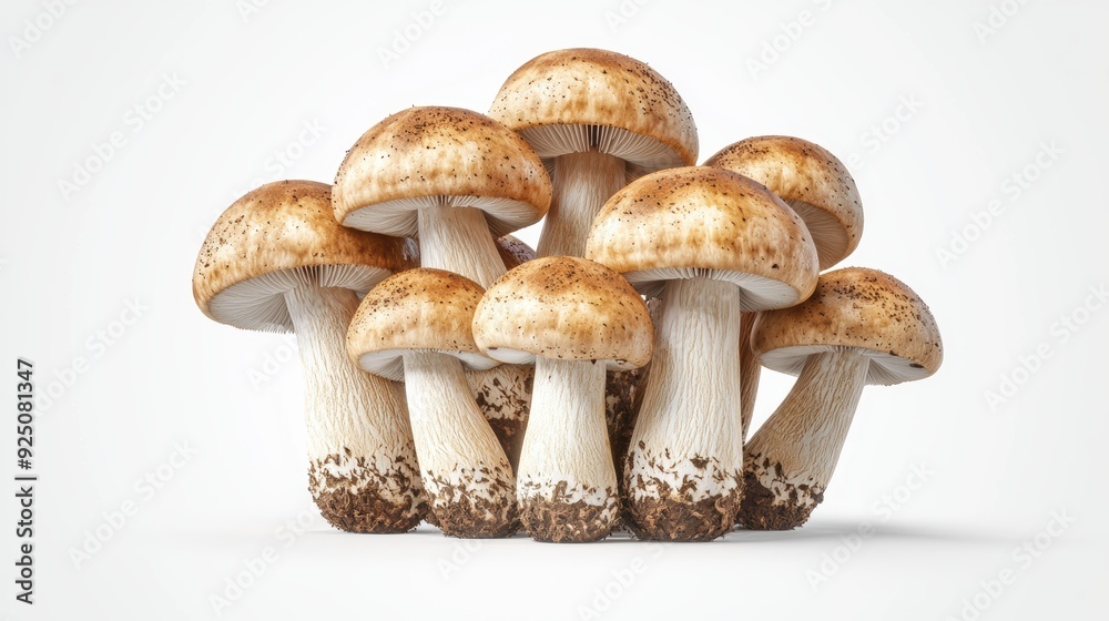 A bunch of mushrooms are piled on top of each other A bunch of mushrooms are piled on top of each other