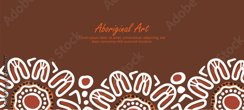 A visually striking vector border incorporating Aboriginal designs