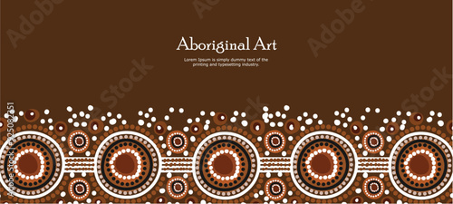 A vector border highlighting the unique beauty of Aboriginal dot motifs