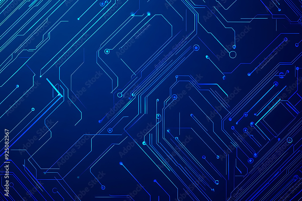 Futuristic vector illustration of a blue circuit board with intricate digital tech elements, perfect for advanced technology backgrounds. Futuristic vector illustration of a blue circuit board with intricate digital tech elements, perfect for advanced technology backgrounds.