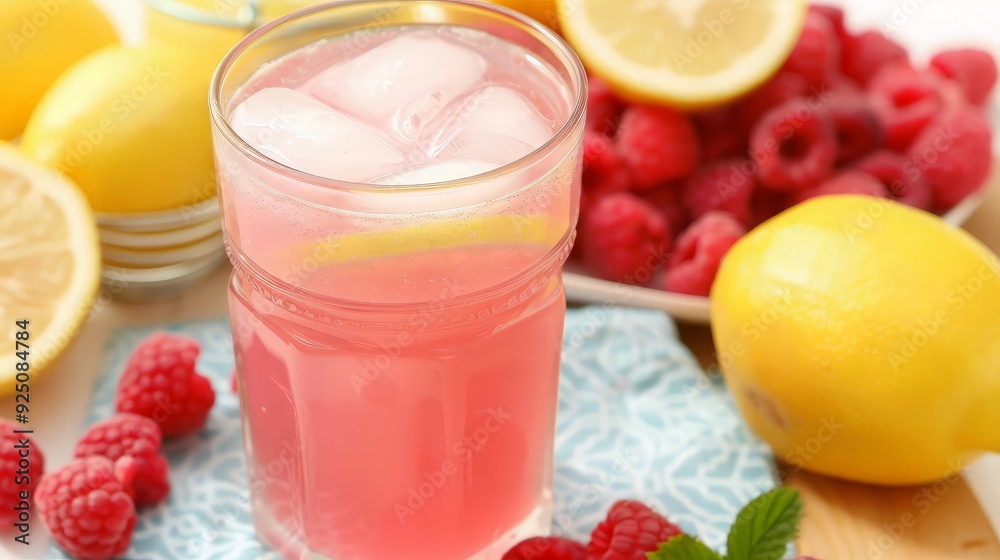 Refreshing Raspberry Lemonade with Ice Refreshing Raspberry Lemonade with Ice