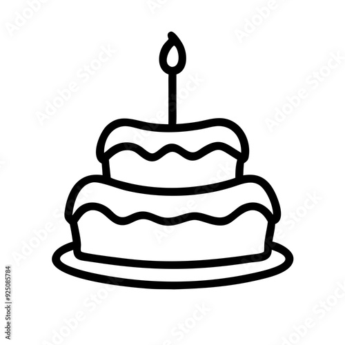 Cake Icons for Culinary and Celebration Themes