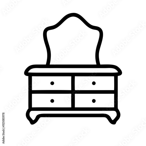 Stylish Dresser Icons for Home and Furniture